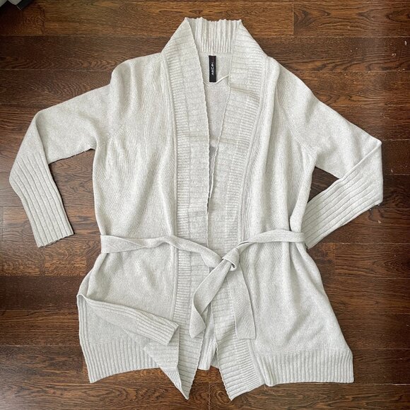Cozy Marc Cain Long Belted Cardigan Sweater Wool/Cashmere Blend-Size 8 - Picture 1 of 10